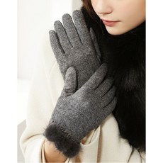 닥스 악세서리 여성 19FW [여성장갑]그레이 밍크 체인장식 울 스마트폰 터치 여성장갑 DCGV9F245G2
