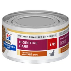 힐스 캣 id i/d 스튜 캔 82g x 6개 고양이 저지방 digestive care 치킨야채스튜 6캔, 492g, 1세트