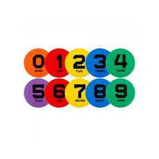 LVJ954225스타 숫자 마커 세트(EARM600) 직경 25cm 0~9(10개) 체대입시학원