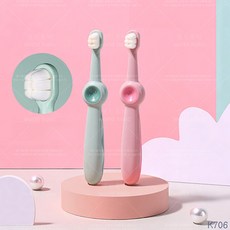 월드홀릭 어린이 칫솔모 물결모양 브러쉬 1세 2세 3세 초미세털 베이비칫솔 dTYS04, 1개, K706