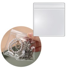 두꺼운 소형 미니 PVC 투명 지퍼백 100매, 12x12cm(Y32), 100개, 1개입