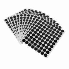 [3일이내출고]원형 동그라미 단색 스티커(블랙) (20mm) (12매)