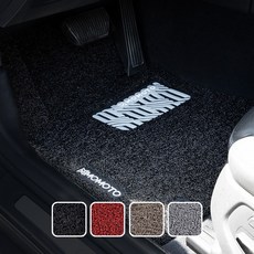 모모토 디자인 확장형 자동차 코일매트 카페트 차량 발판, 블랙, 1열+2열 (운전석+조수석+뒷자석)
