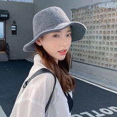 클래식 양털 혼방 여성 겨울 가을 스카이 보온 비니모자 클로슈햇 트렌드