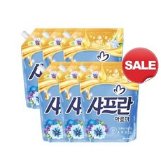 (엘지생활건강)샤프란 아로마 섬유유연제 프레쉬 아로마 리필 2L x 6개