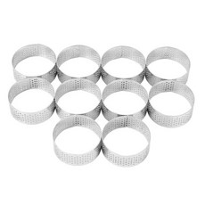 타르트 링 내열성 천공 케이크 무스 라운드 베이킹 도넛 도구 팩, 1개, 1. 10 PCS
