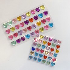 스크랩북 폰 노트북 선물 귀여운 고정식 3D 샤이닝 LOVE 다이아몬드 스티커 어린이들을 위한 아름다운 완구, 02 B Each large 12mm