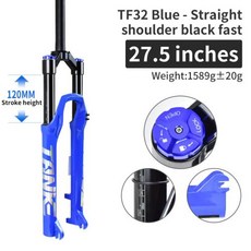 MTB 자전거포크 초경량 서스펜션 27.5 29 인치, 27.5 Straight QR