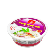 VIFON 포보 베트남 소고기맛 쌀국수 컵 120G 12입, 12개