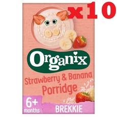 200g10팩 오가닉스 스트로베리 앤 바나나 베이비 포리지 6개월 이상 Organix Strawberry Banana - 오가닉스오트밀포리지