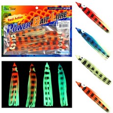 꼴두기웜 꼴뚜기웜 야광웜 축 씨타임 옥토퍼스 꼴뚜기웜 야광 바다 루어 미끼 웜 pit*7124Oh