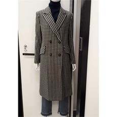 블루페페 W블 체크 모직 코트p194msg23gnv