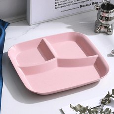음식 과일 샐러드 분할 접시 그리드 서양 구획 판 다이어트 플레, 4.PK, 1개