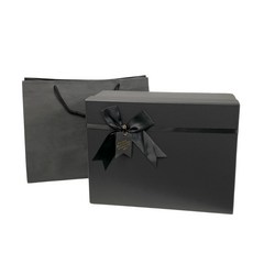 루루홈 올블랙 리본 선물 포장 박스 + 종이가방