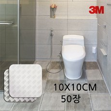 쓰리엠 SW 욕실타일용 투명 미끄럼방지 스티커, 반투명, 50개