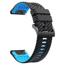 Garmin Descent G1 Mk3i 51mm Mk2i Mk2 Mk1 Epix 2 시계대 탄소 섬유 이중 색 실리콘 손목밴드 가민 26mm 22mm Quick Fit 스트랩, QuickFit-26mm, 8