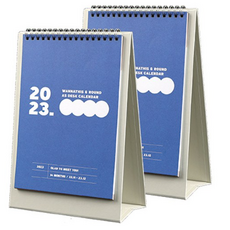 워너디스 2023 앤 라운드 A5 탁상 달력, 혼합색상, 2개 