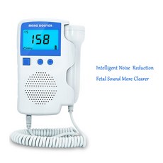 태아심음측정기 태아도플러 휴대용 없음 30MHz 심박수 모니터 홈 임신 사운드 감지기 LCD 디스플레이, 1개