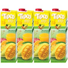 TIPCO GD026)팁코 망고주스 1Lx4팩, 망고 1L 4pet