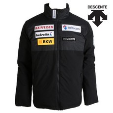 데상트패딩 남성 SWISS SKI TEAM 어센틱 경량 덕 다운? S0421SDJO3-BLK