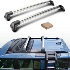 알루미늄 루프 레일 랙 크로스 바 캐리어랜드로버 디펜더 L851 110 4D - 에 적합, 01 Silver, 1개