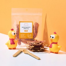  본아페티 강아지 100% 국내산 닭가슴살 닭고기 소프트 수제간식 육포 개껌 100G, 5개 