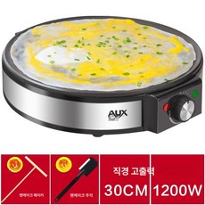 크레페 기계 달라붙지않는 원형 굽기 평면 프라이팬, 블랙