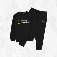 내셔널지오그래픽키즈 [22FW]키즈 빅 로고 맨투맨/팬츠 셋업 CARBON BLACK K223UPB010 383010