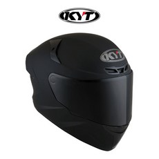 KYT 헬멧 풀페이스 TT코스 단색 플레인 매트 블랙 무광 입문 오토바이 KC 인증, 2XL