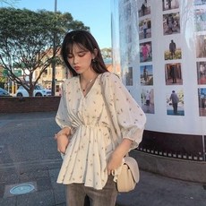 허리밴딩블라우스
