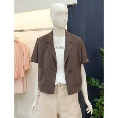 나이스크랍 나이스클랍 크롭 반팔 싱글 자켓(A242MWJ417)BR