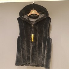 밍크후드베스트