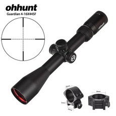 오 헌트 가디언 4-16X44 SF Huting Rifle Scope 전술 광학 시력 와이어 레티클 1/2 하프 밀 도트 사이드 시, 01 Low Picatinny Rings_04 러시아