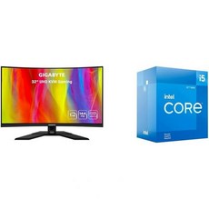 기가바이트 M32UC 32 144Hz 160Hz OC 4K UHD 커브드 게이밍 모니터 Intel Core i512400 데스크탑 프로세서 18M 캐시 최대 4.40GHz - i512400