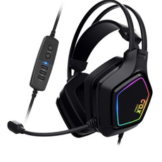 SCARLET 가상 7.1 RGB 진동 노이즈캔슬링 마이크 게이밍 헤드셋, 블 랙(COX정품/가상7.1진동RGB/노캔마이크)
