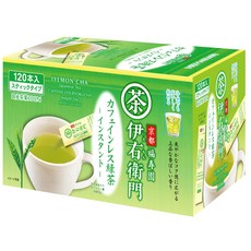 (x 120) 우지노 이로 이에몬 카페인리스 인스턴트 녹차 스틱 120개입, 800mg