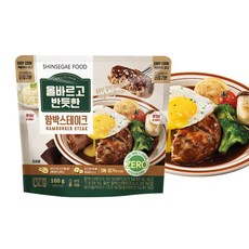올바르고 반듯한 함박스테이크 160g 4팩 국내산 돼지고기 냉장 한돈 올반, 4개