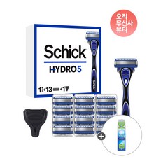 쉬크 하이드로5 오리지널 날13입+면도기+커버1+ 증정 스킨디펜스 쉐이브젤199g 795785, NONE