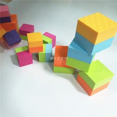 소프트블록 EVA소프트 쌓기놀이 연습매트 조각 투톤 붙임 7cm5cm스몰 세우는 퍼즐, T04-(소형)5cm색상 믹스(100조각)