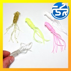 - FishingLure 오징어웜 야광 루어웜 10개입 참돔 갈치, Pink, 1g