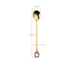 크리스마스 커피 스푼 및 포크 세트 교반 스푼 창의적인 디저트 차 삽 선물 상자 도매, 1PC 19, 1개
