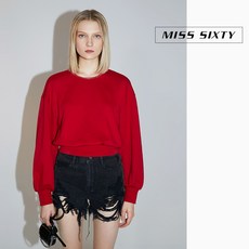 제노 여성티 맨투맨 Miss Sixty2020 가을 새로운 네일 드릴 라운드 넥 길이