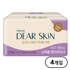디어스킨 에어엠보 생리대 슈퍼롱 팬티라이너 30P 4개입, 4개
