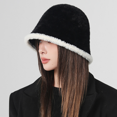 위베이지크 여성 겨울 니트 버킷햇 모자