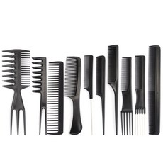 10pcs Hair Cutting Comb Barber Hair Styling Combs Wide Fine Teeth Anti Static, 10개