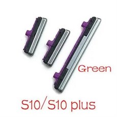 측면 볼륨 단추 전원 켜기/끄기 버튼 키 세트 삼성 노트 8 S8 S9 S10 플러스 교체 부품 신제품, 14 S10 S10 plus Green, 한개옵션1