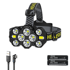 후레쉬-추천-티엠지에스 10LED USB충전식 LED헤드랜턴 풀세트