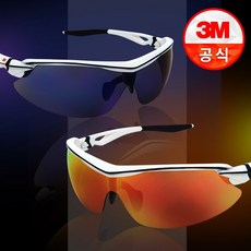 3M 보안경 AP300 시리즈 블루 레드 미러렌즈 김서림방지 UV차단 스카치가드, 1개