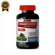 SPORT SUPPLEMENTS 에너지 증강 보충제 - 유기농 그린 콤플렉스 1350MG 1B, 1개, 60정