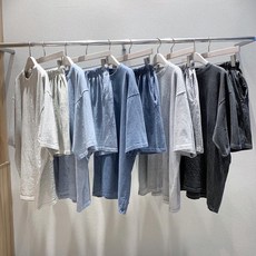 피그먼트반팔반바지세트